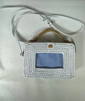 * Penny Linn Designs 2x4 Rectangle Wicker Bag- White