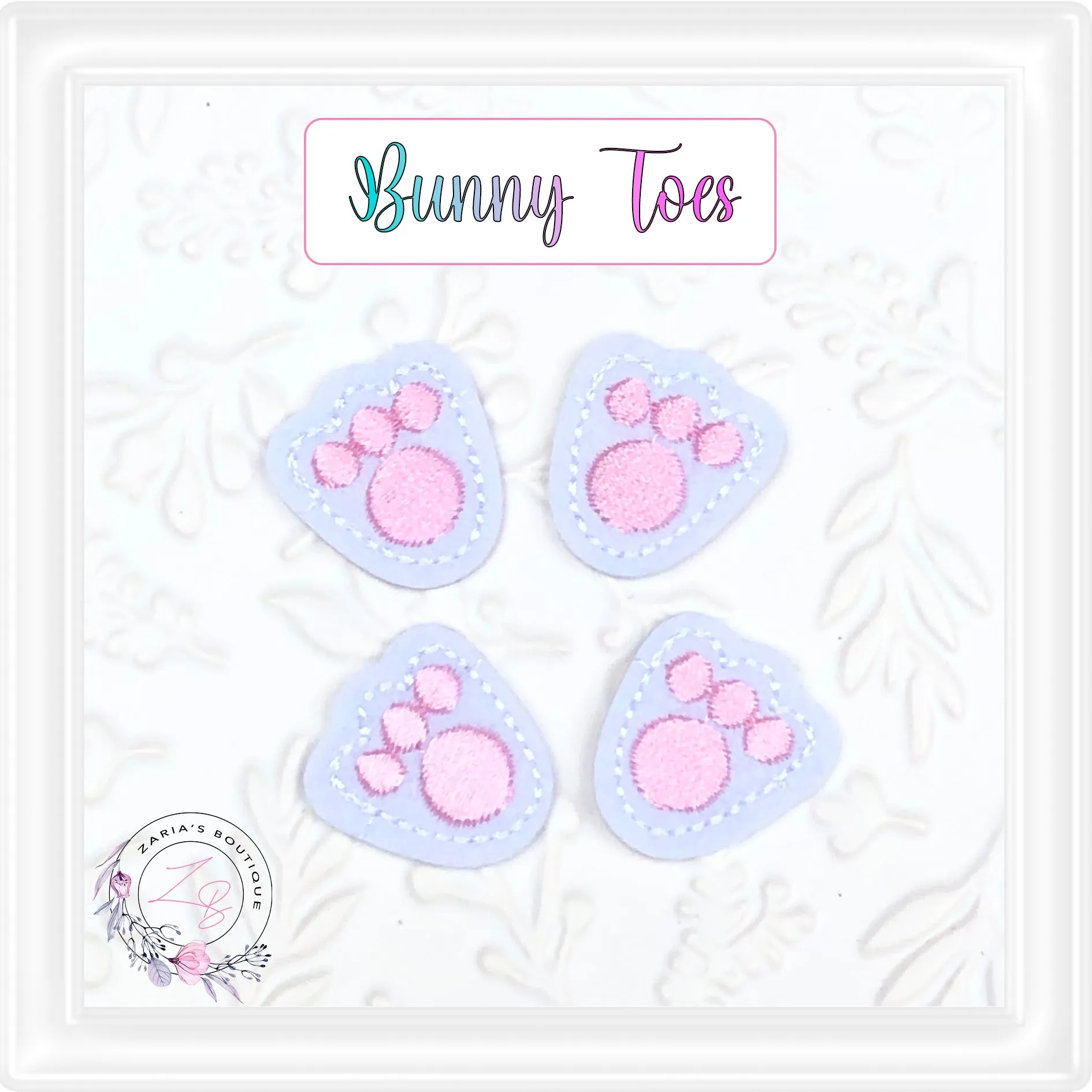 ⋅ Pink Bunny Toes ⋅ Add to Bows & Hair Clips ⋅ 5 Pairs ⋅
