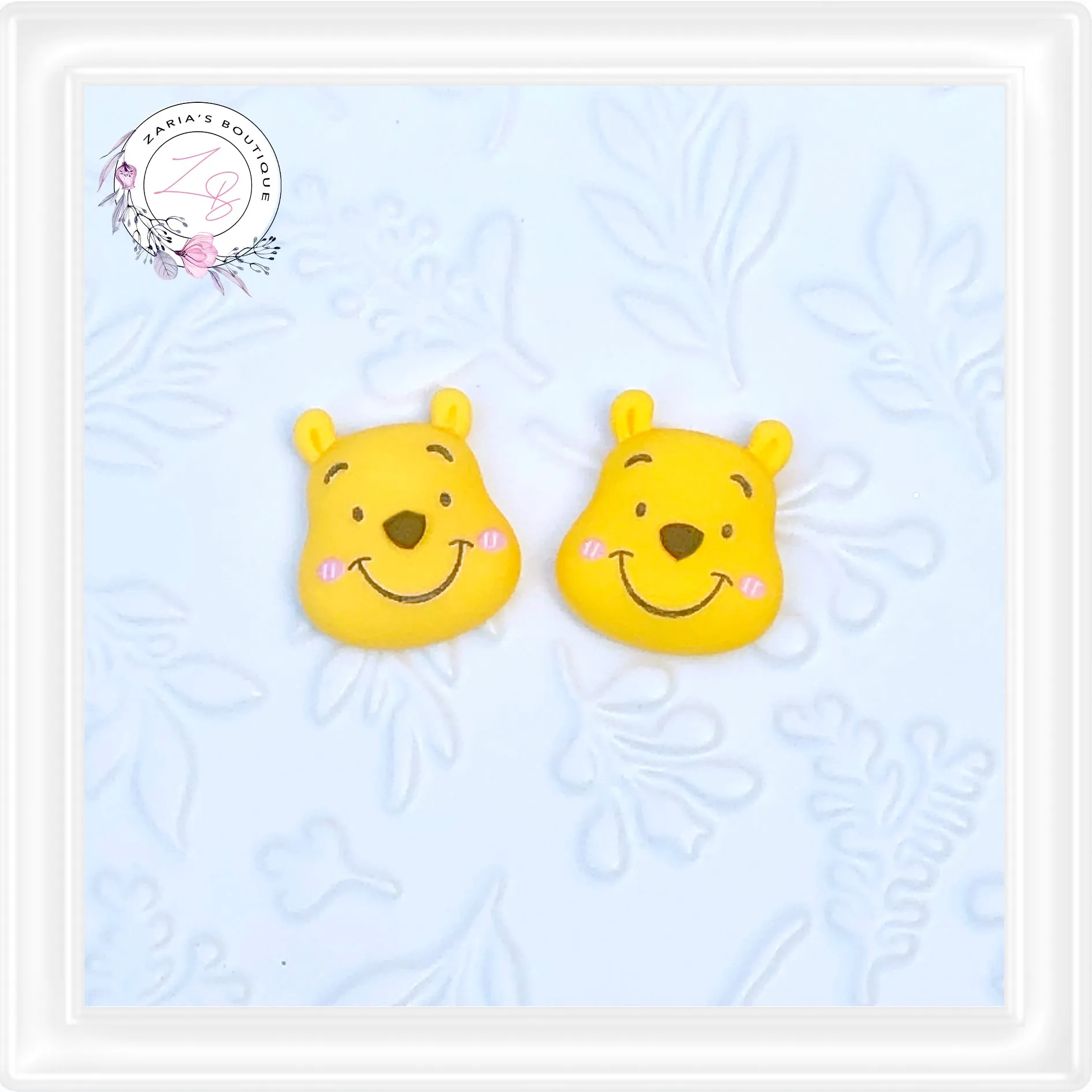 ⋅ Pooh Bear Flatback Resin Embellishments ⋅