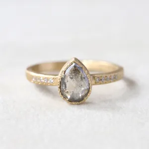 1.01ct grey diamond ring
