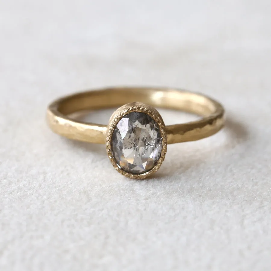 1.01ct Salt & Pepper diamond ring