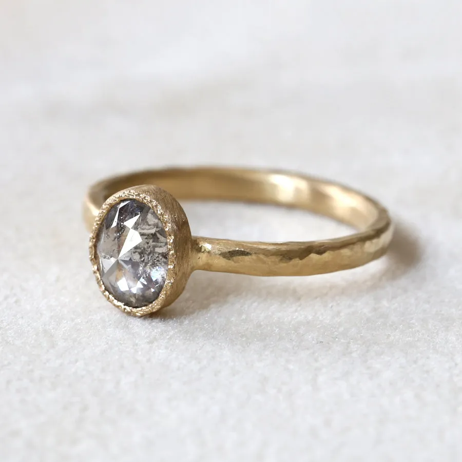 1.01ct Salt & Pepper diamond ring