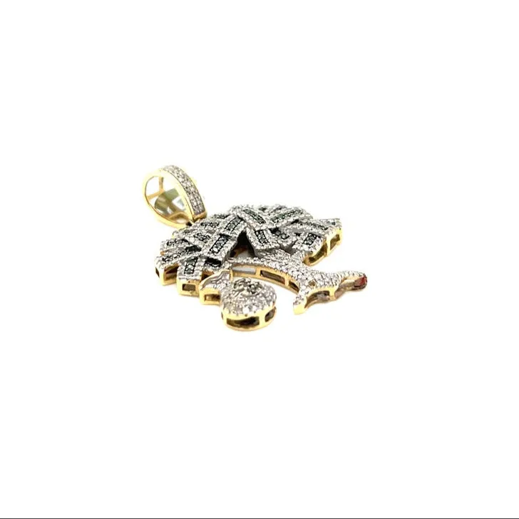 10k Gold Money Tree Hip Hop Pendant with Natural Diamonds - SKJ2345