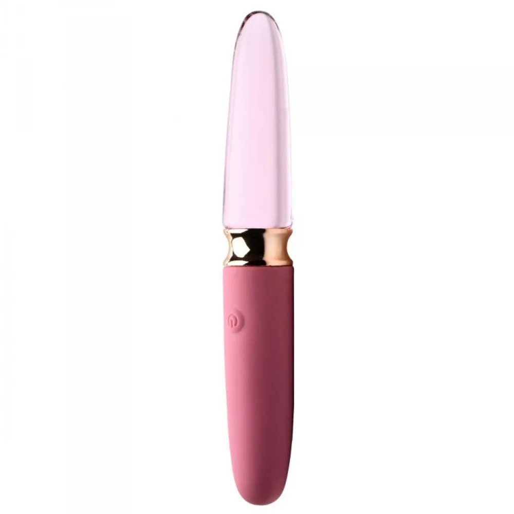 10X Dual End Smooth Silicone/Glass Vibe*