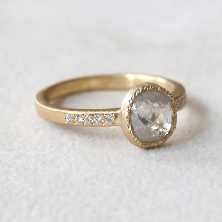 1.23ct grey diamond ring