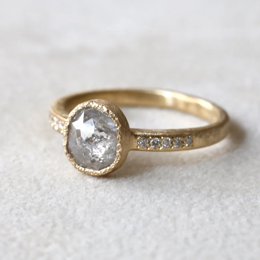 1.23ct grey diamond ring