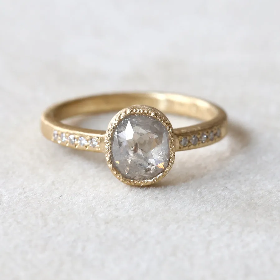 1.23ct grey diamond ring
