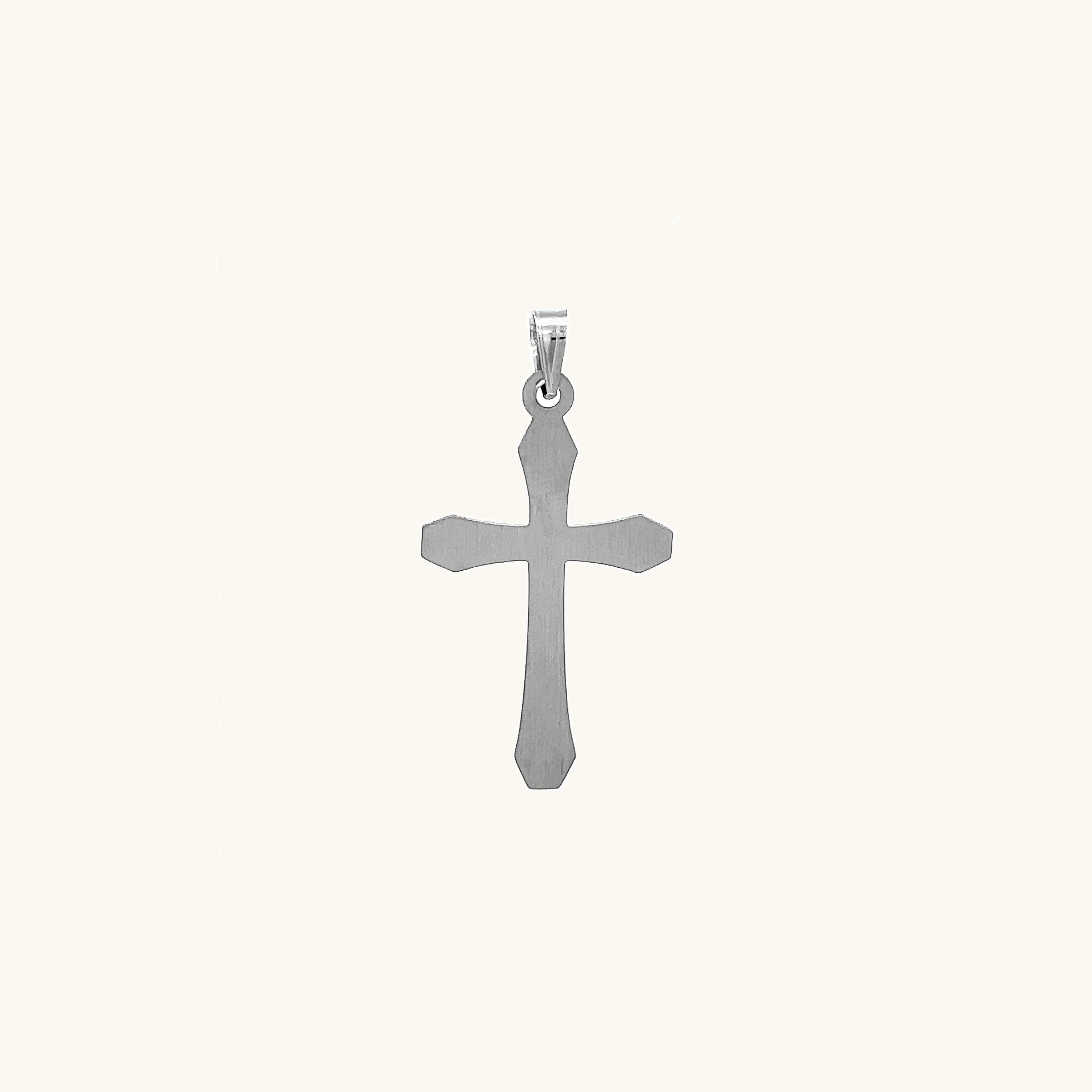 14K GOLD TEXTURED CROSS PENDANT