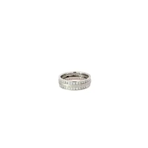 14k white Gold 2.00ct G SI1 Round Diamond Men eternity ring