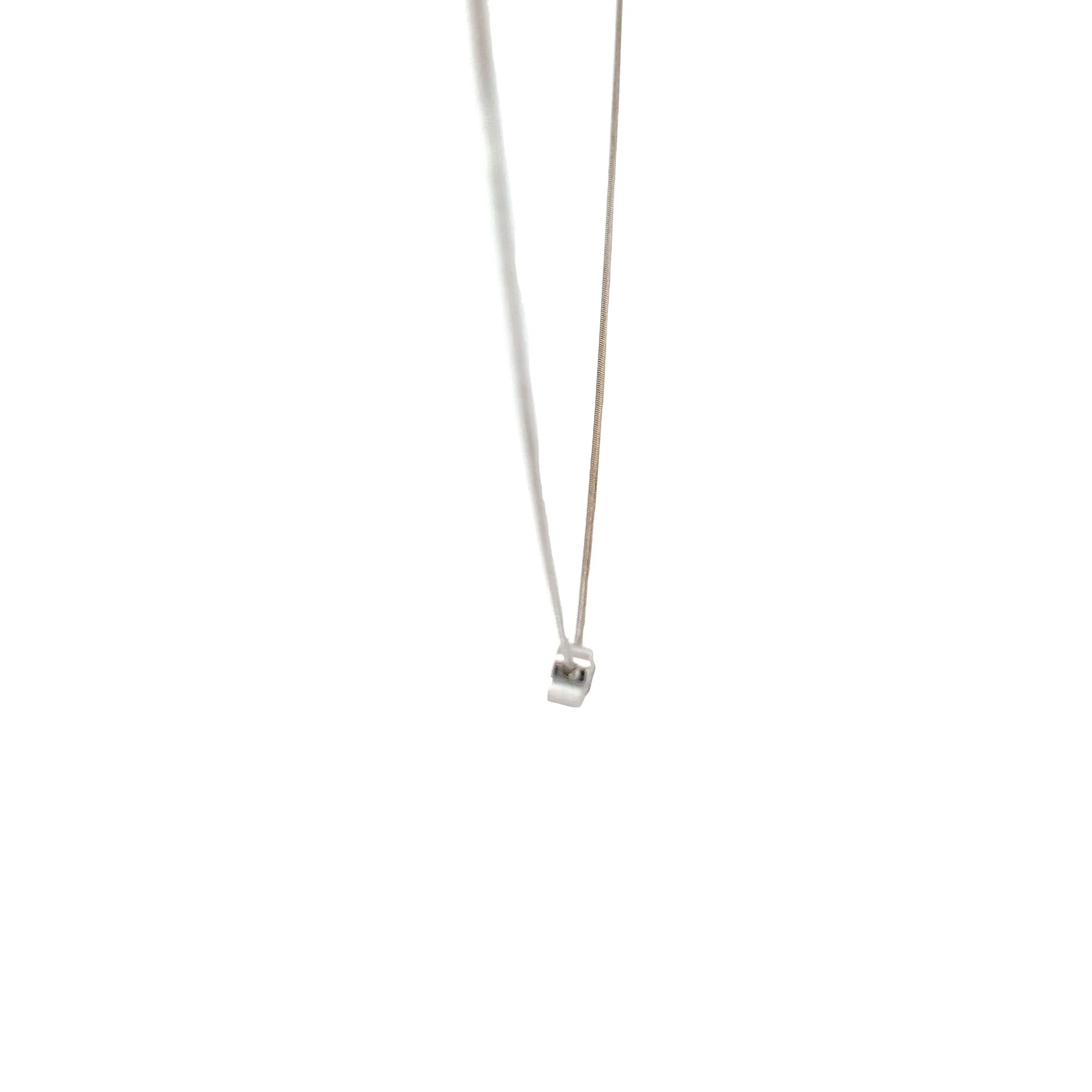 14K WHITE GOLD .20CT G VS2 ROUND BEZEL SET SOLITAIRE PENDANT