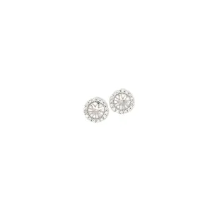 14K WHITE GOLD .75CT G VS2 ROUND DIAMOND JACKET FOR 1.00CT STUD