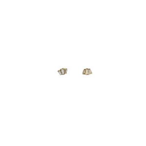 14K YELLOW OR WHITE GOLD .35CT F VS2 BAGUETTE SHAPED DIAMOND EARRINGS