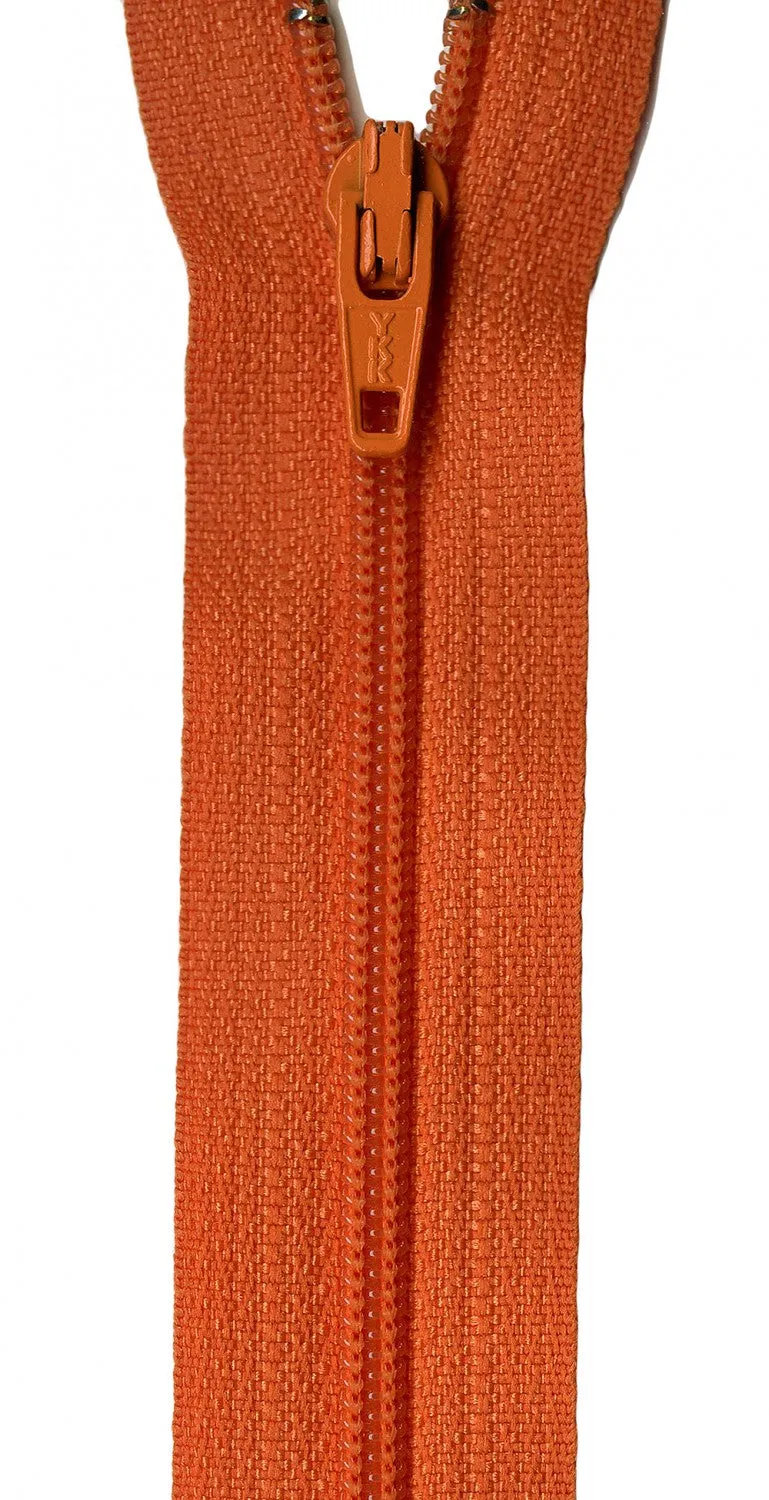 14" Zipper in Orange Peel