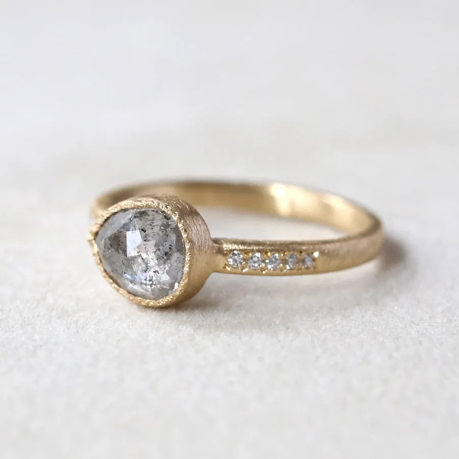 1.58ct grey diamond ring