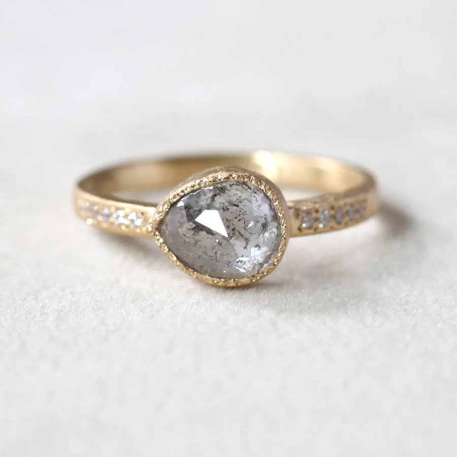 1.58ct grey diamond ring