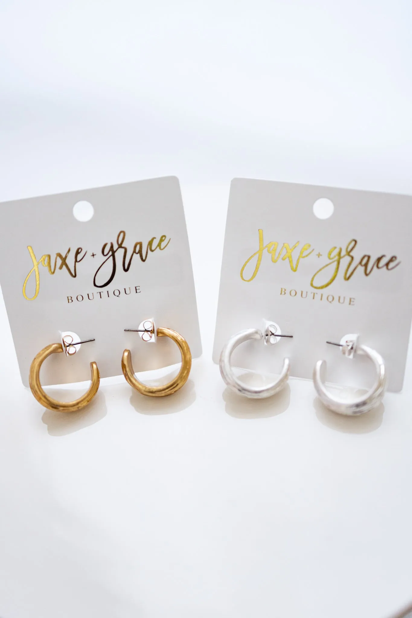 15mm Textured Metal Hoops, VARIOUS