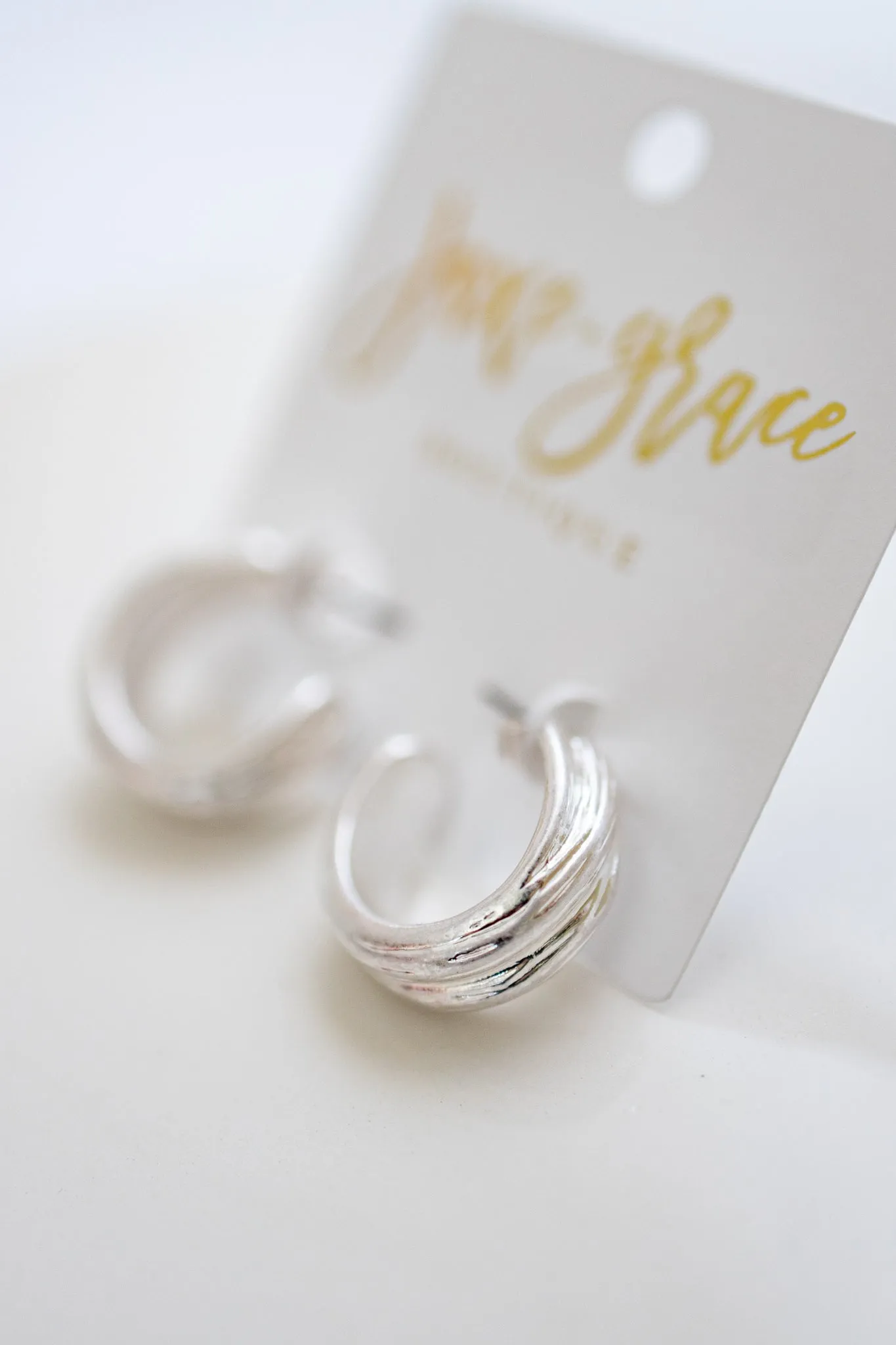 15mm Textured Metal Hoops, VARIOUS