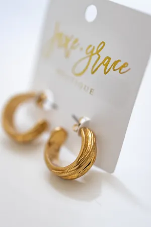 15mm Textured Metal Hoops, VARIOUS