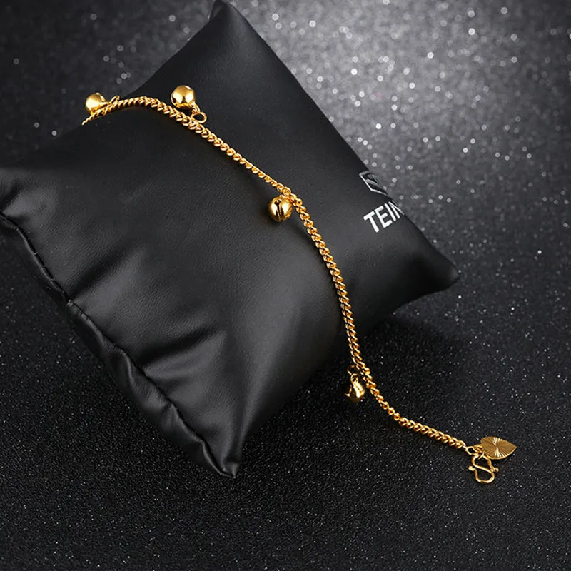 18K Gold Jewellery Exquisite Bells Ladies Bracelet