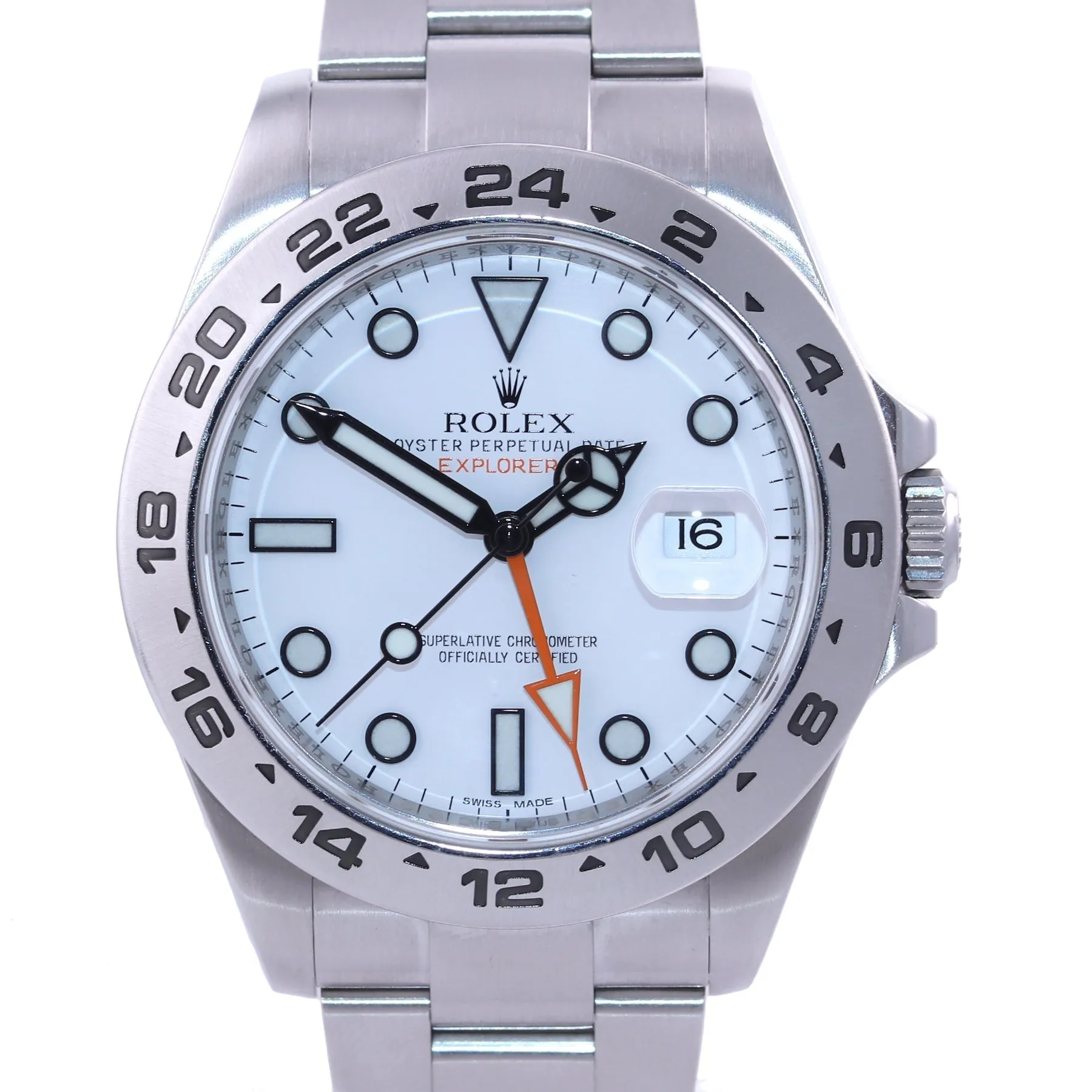 2020 Rolex Explorer II 42mm Polar 216570 White Steel Oyster GMT Watch Box