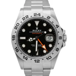 2021 Rolex Explorer II 226570 CARD Black Stainless Steel 42mm Date Watch B P