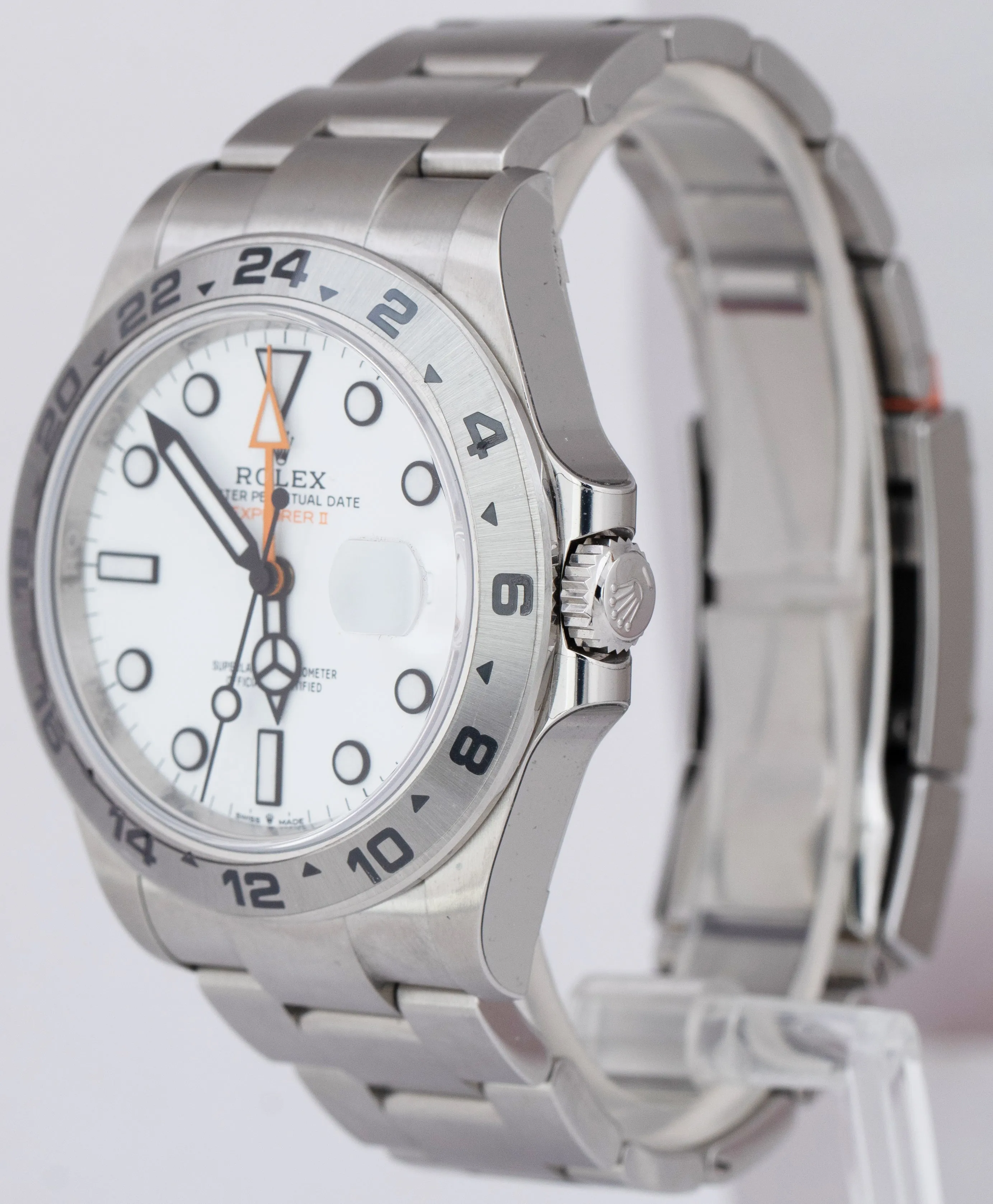 2021 Rolex Explorer II 42mm Polar White Stainless GMT Date Watch 226570 B P