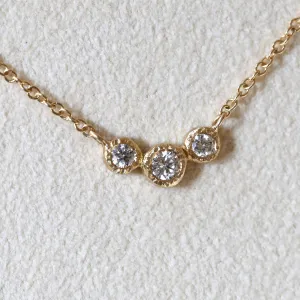 3-bezel curve necklace