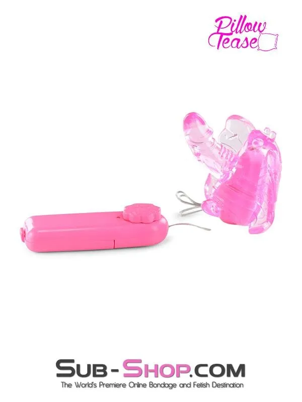 3454M      Happy Little Butterfly Strap-In Vibrating Mini-Dildo with Fluttering Wings - LAST CHANCE - Final Closeout!