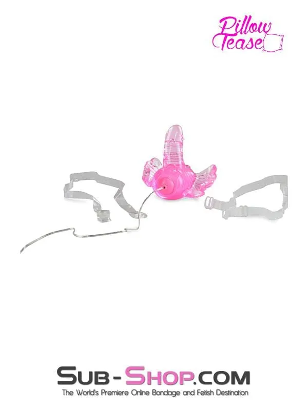3454M      Happy Little Butterfly Strap-In Vibrating Mini-Dildo with Fluttering Wings - LAST CHANCE - Final Closeout!