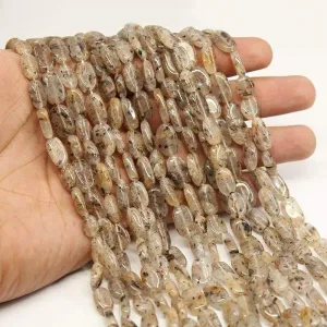 5 Strands Natural Moss Quartz Smooth Loose Oval Beads Strand 11mm 13mm 13"