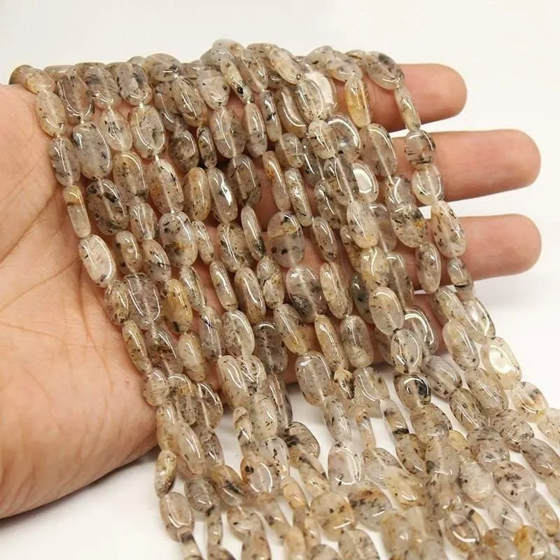 5 Strands of  Moss Quartz Smooth Loose Oval Beads Strand 11mm 13mm 13"
