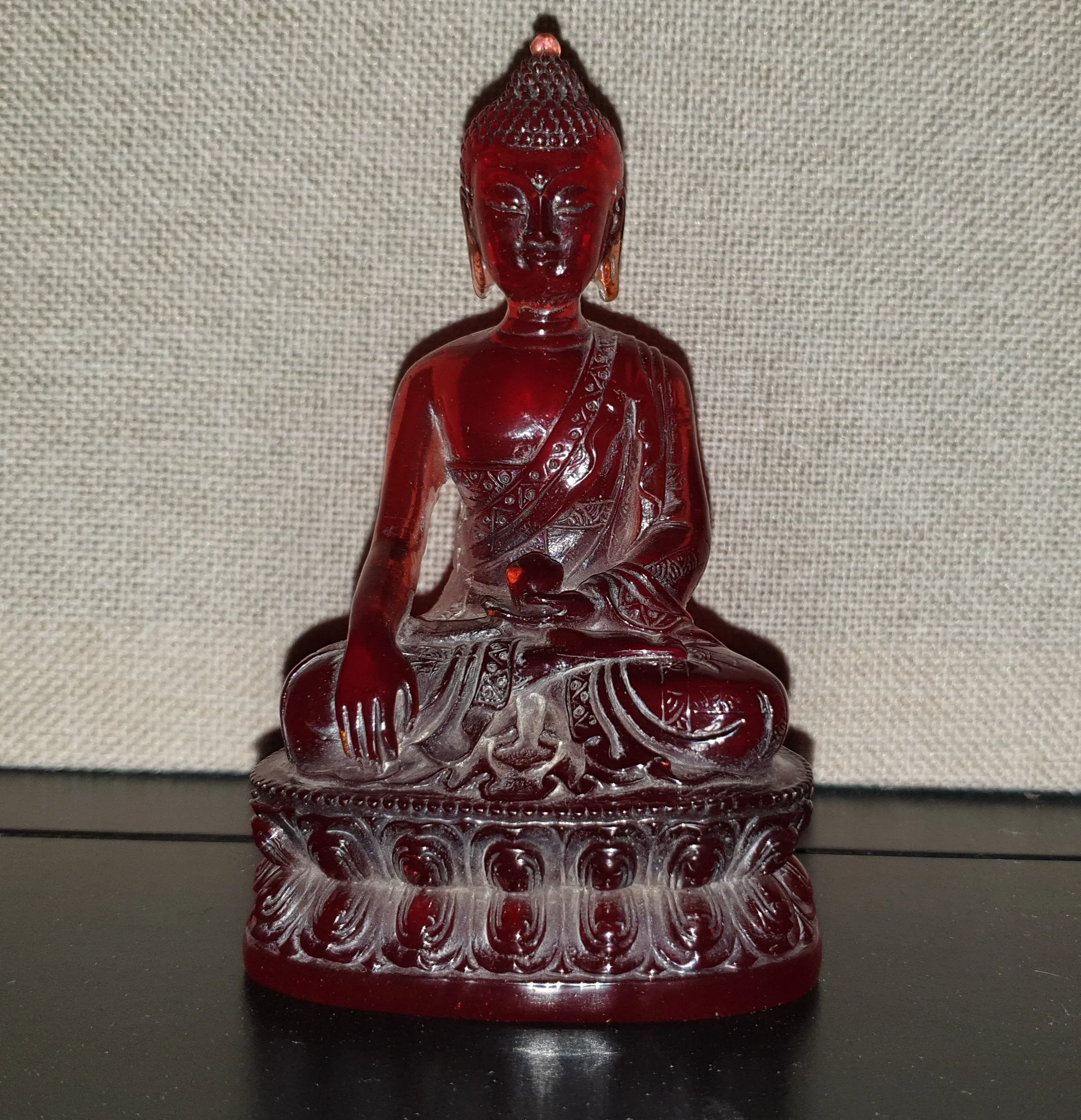 5''H- Chinese Natural Antique Exquisite GEOMANTIC AMBER Handcarved Sculpture Buddha Statue