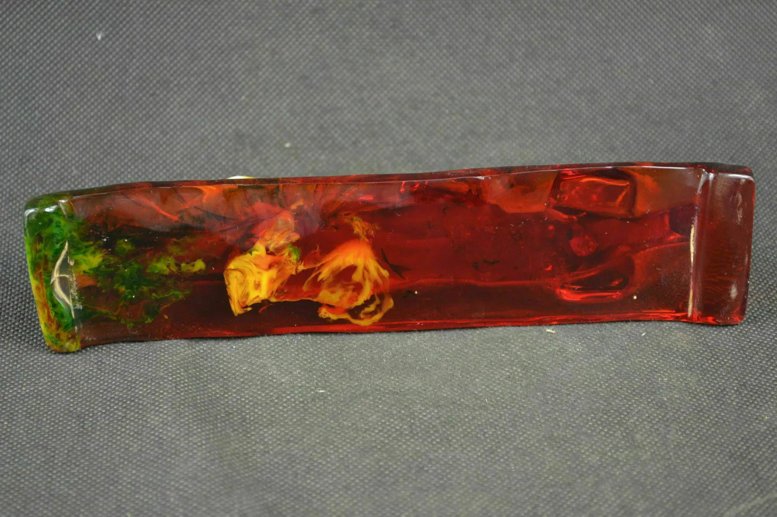 8.18''L- Chinese Natural Antique Exquisite GEOMANTIC AMBER Handcarved Sculpture Blessing Buddha Statue