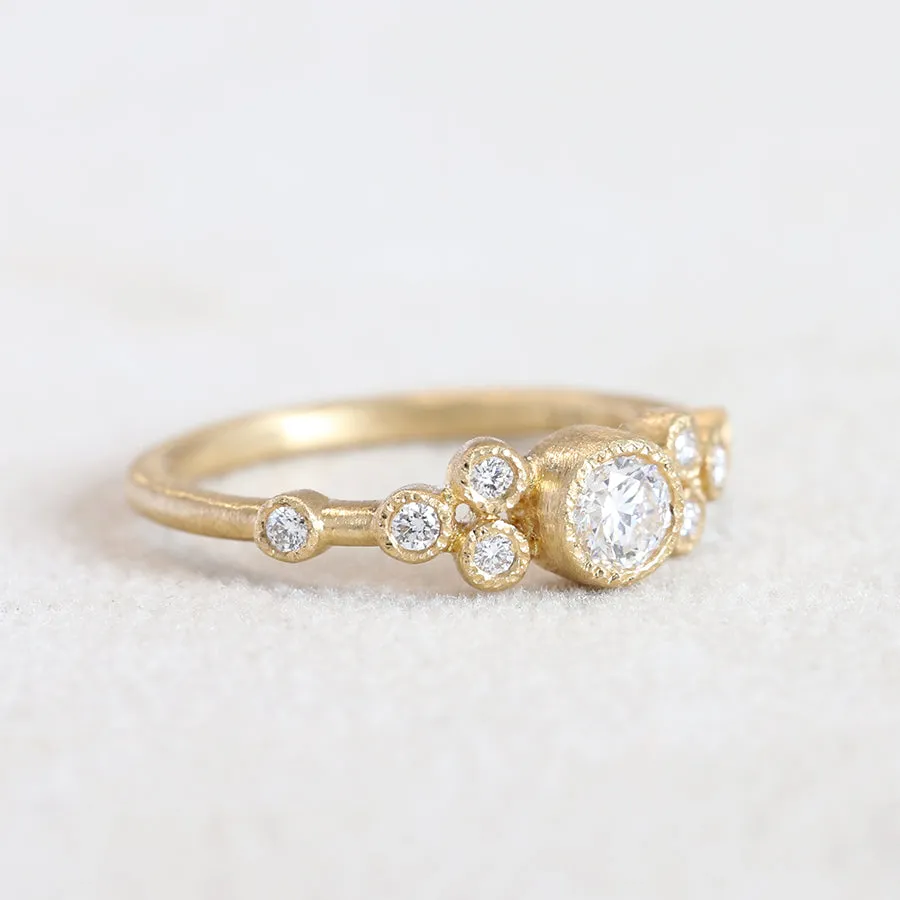 9 bezel diamond ring