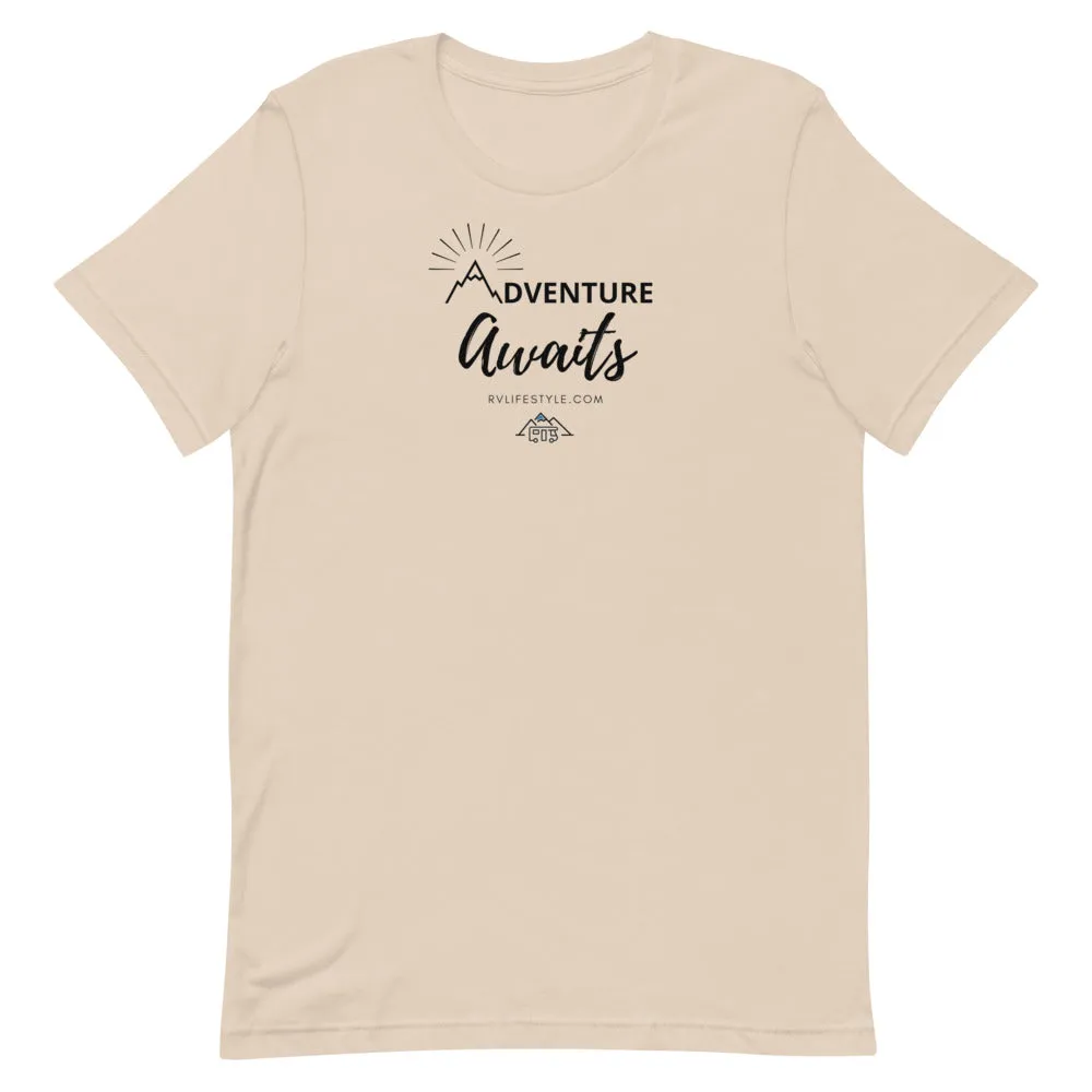 Adventure Awaits - Men and Women's Short-Sleeve T-Shirt