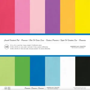 American Crafts 12x12 Primaries Smooth Cardstock {B717}