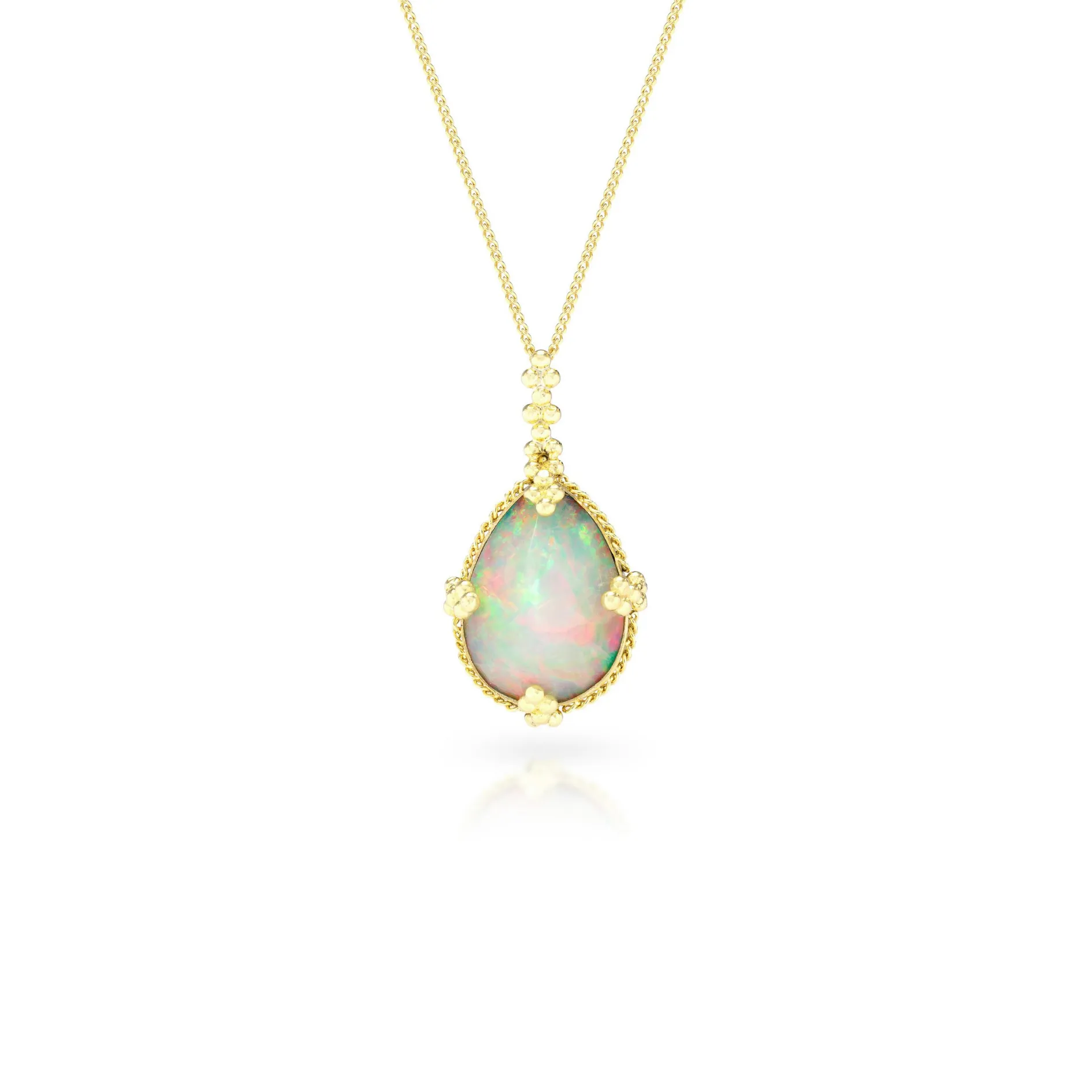 AMÁLI Opal Teardrop Pendant Necklace