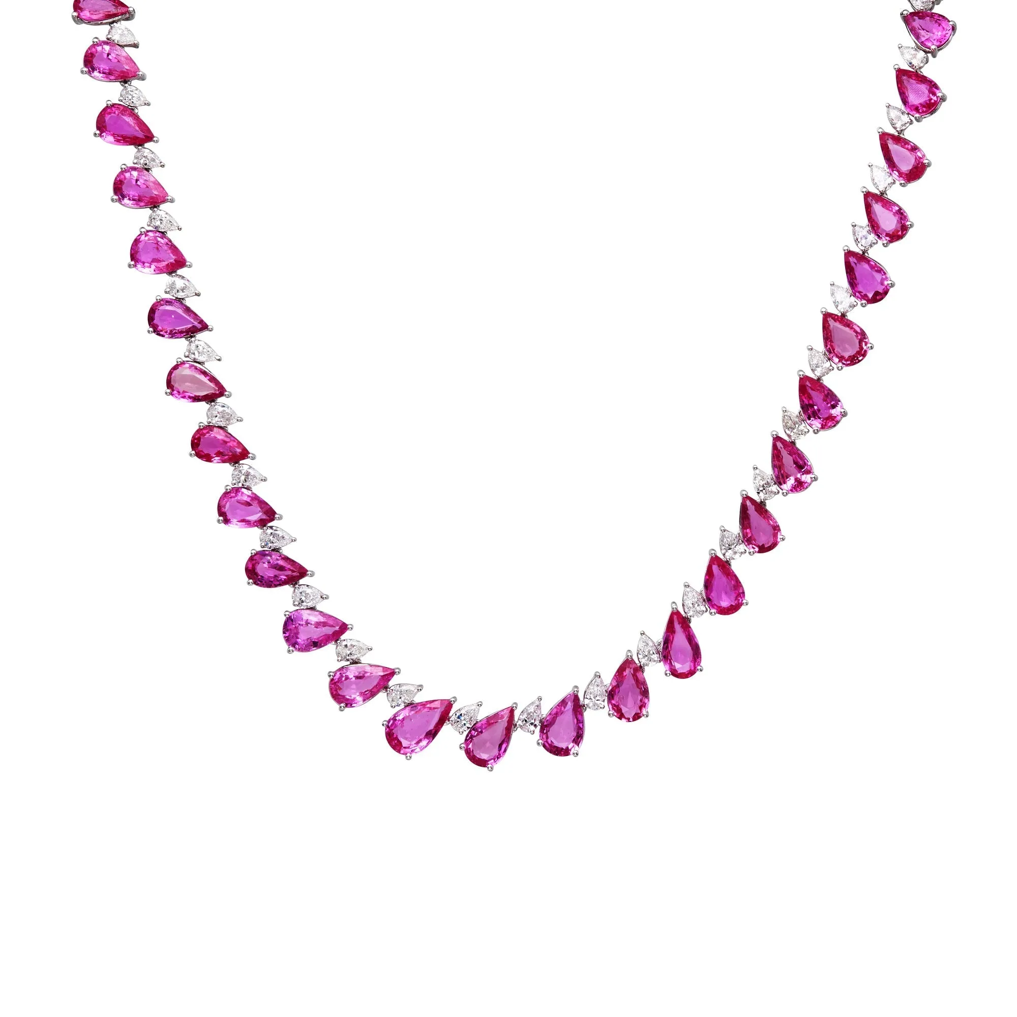 Andante Pink Sapphire Necklace