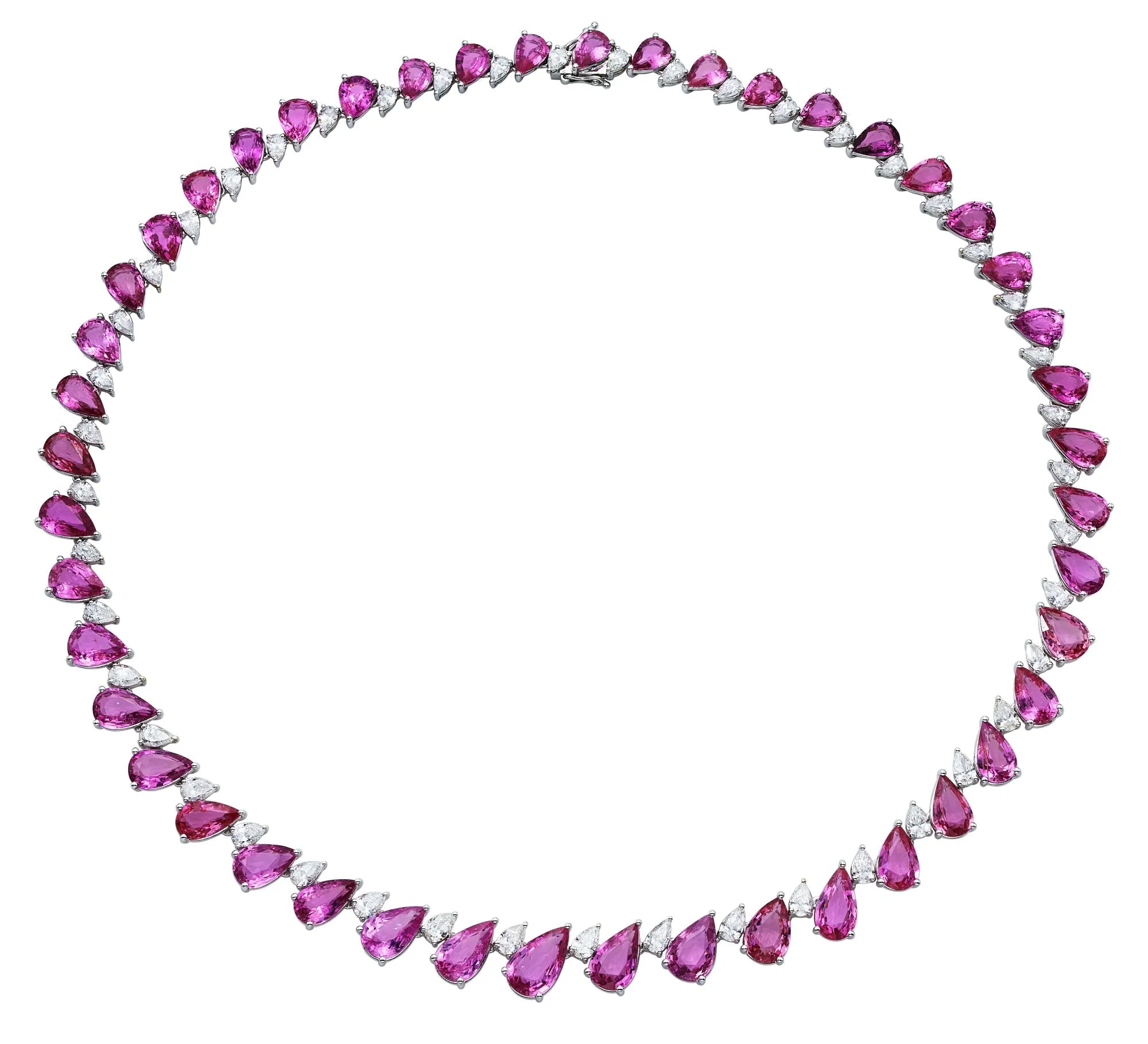 Andante Pink Sapphire Necklace
