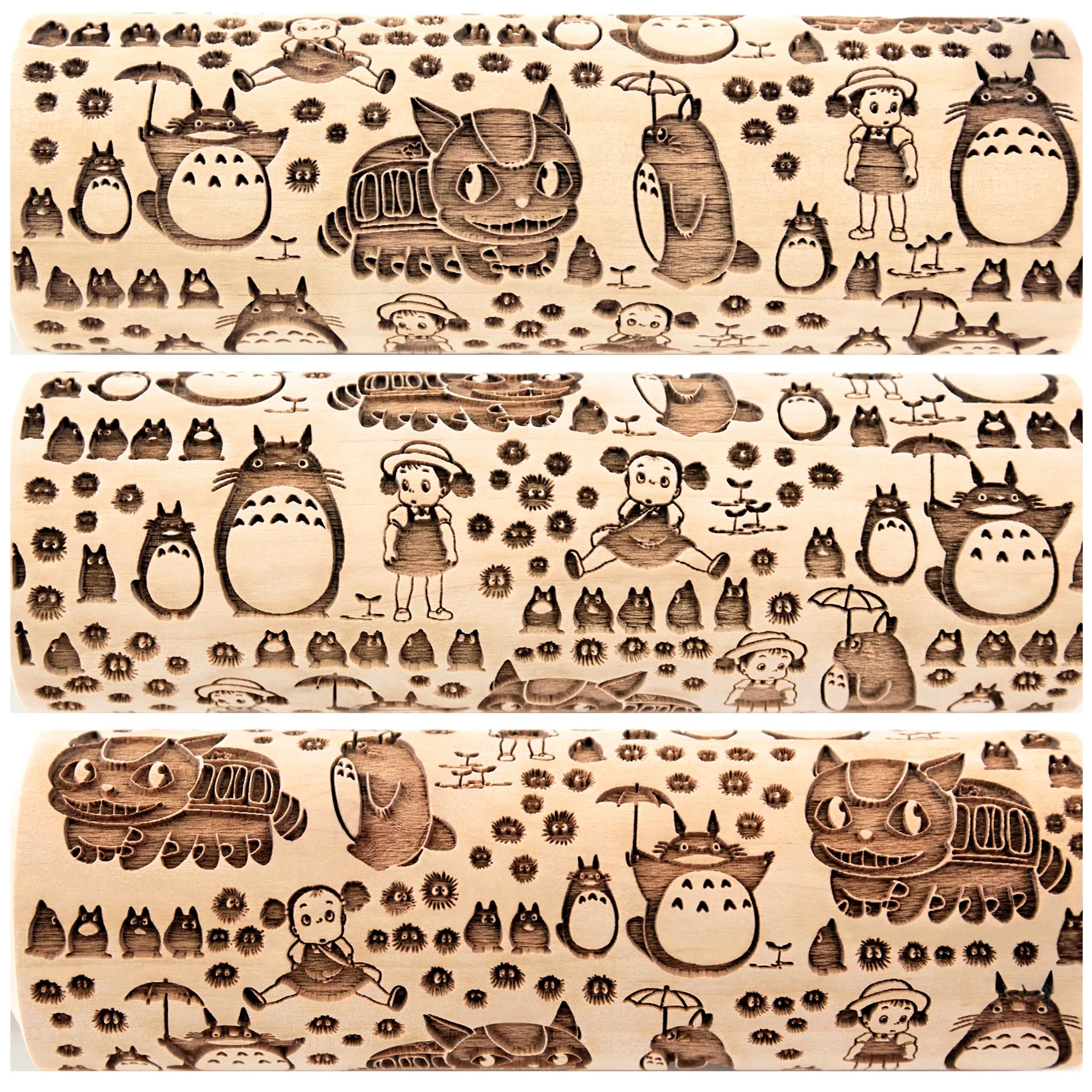 Anime Embossed Rolling Pin,Textured Cookies, Kids Baking, Clay Stamp