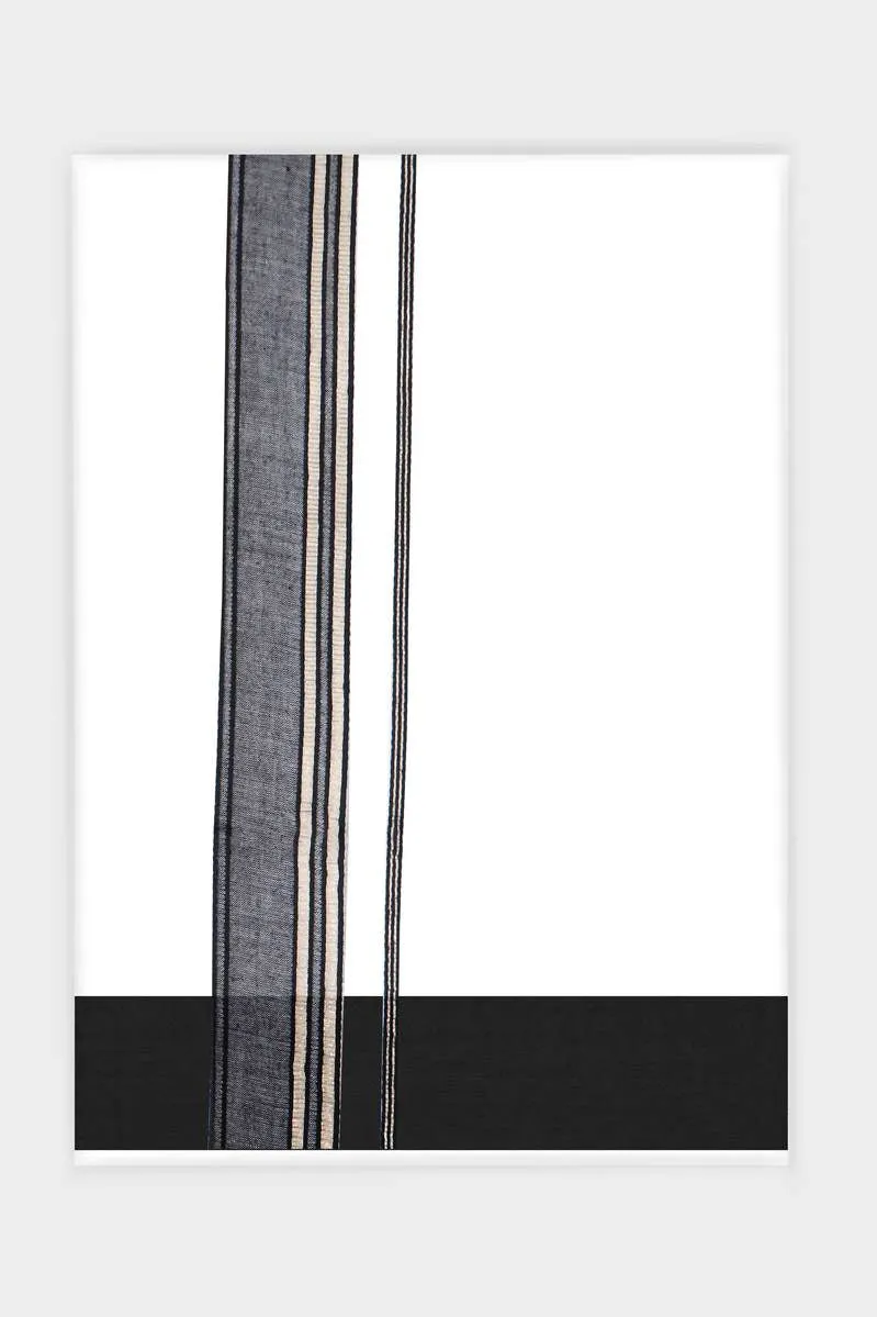 Art Crystal Combo - Navy Blue And Black Double Layered Dhoti | Uathayam
