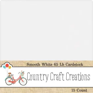 Artisan Cardstock - 65lb Smooth WHITE - Perfect for Matting 12x12 - 15 Pack