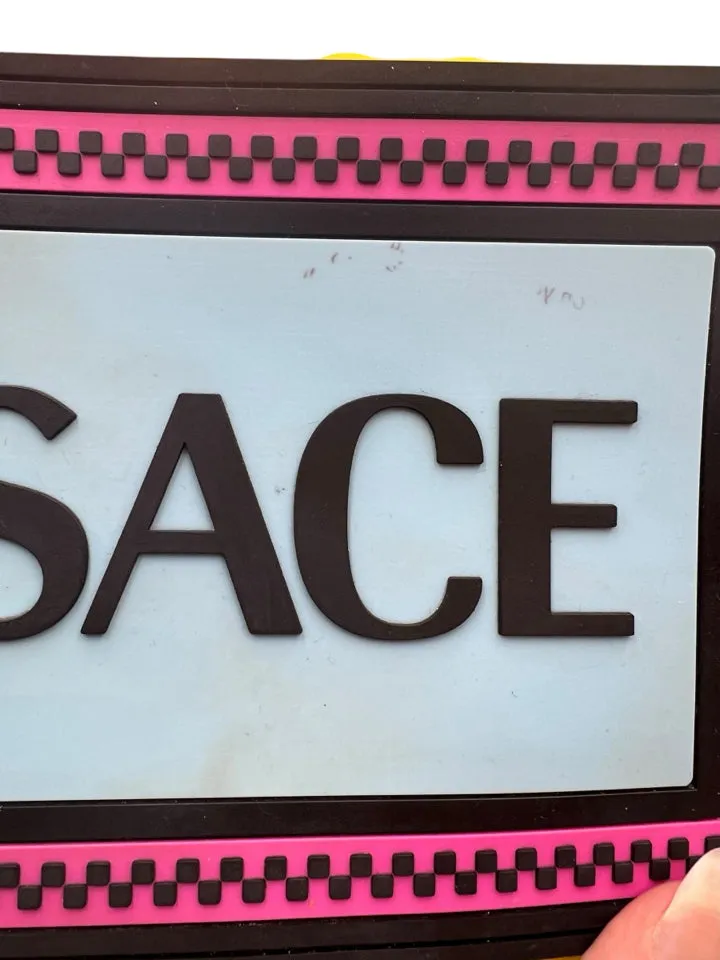 AS IS Versace Vinyl Rubber Logo Pouch