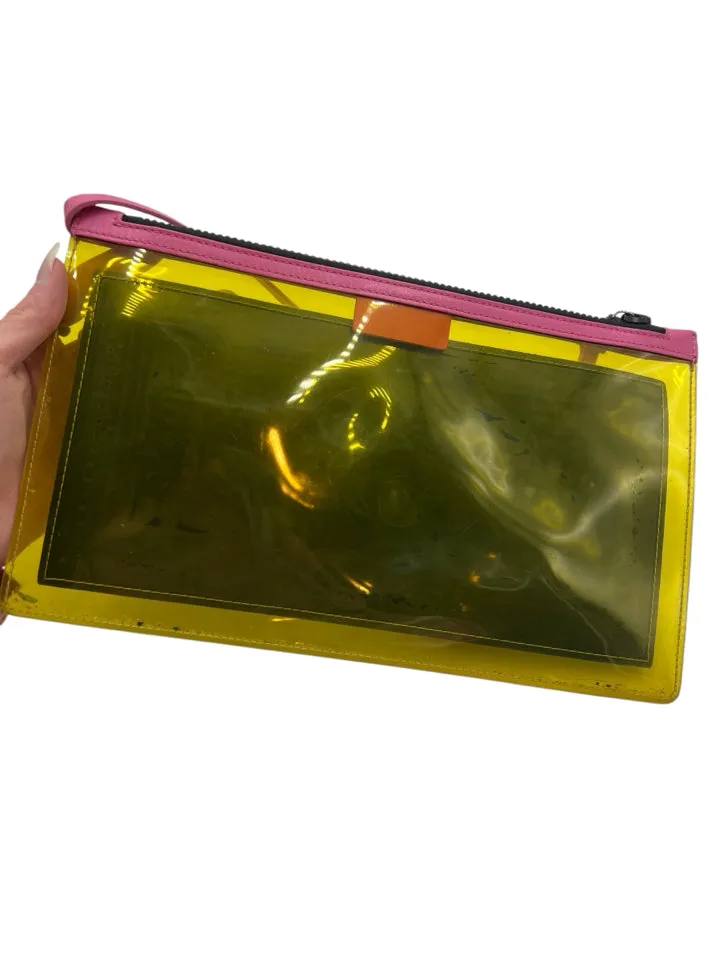 AS IS Versace Vinyl Rubber Logo Pouch