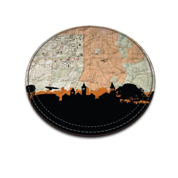 Auburn, Alabama leather coaster