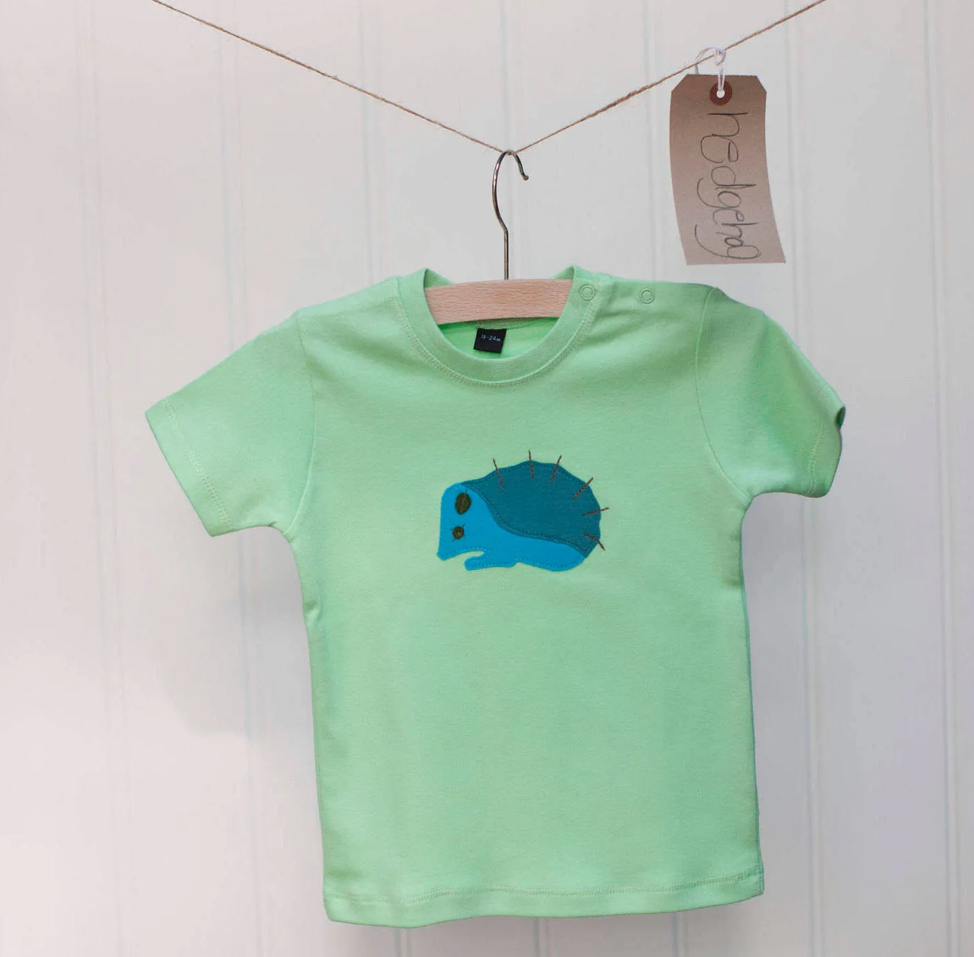 Baby Hedgehog T-shirt - Mint Green