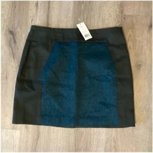 Banana Republic Womens Blue and Black Mini Skirt 6 NWT