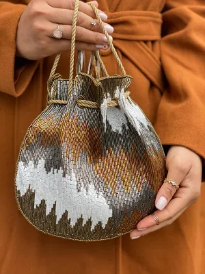 Beaded Drawstring Purse