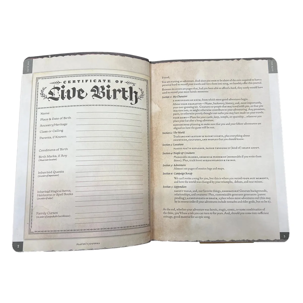 Beadle & Grimm's Player's Journal