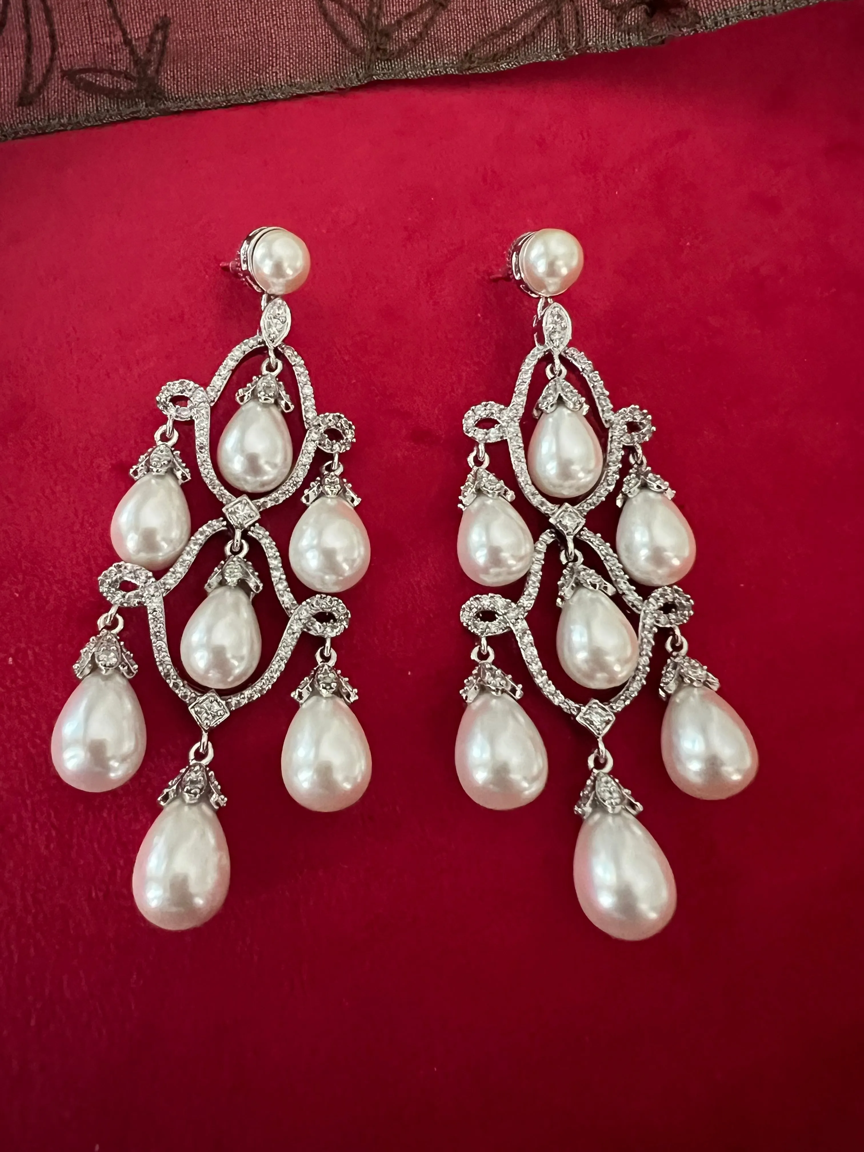 Beautiful Pearl and CZ Earrings - Premium Quality, Exquisite Craftsmanship